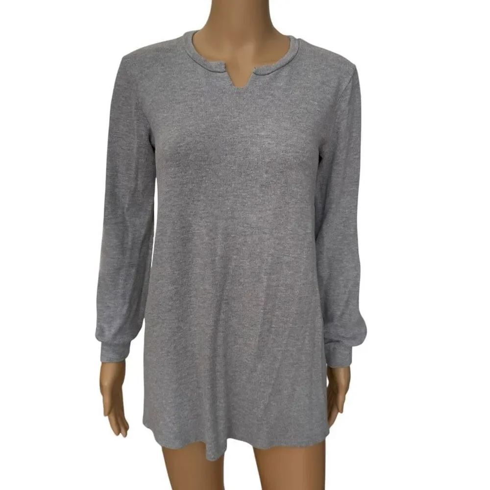 Reformation jeans gray sweater top tunic size S